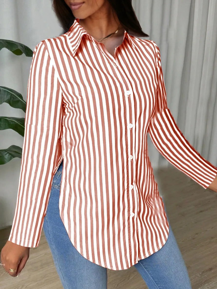 Camisa Líneas Terracota
